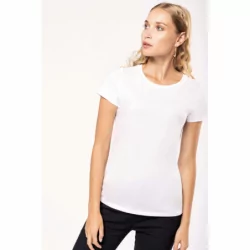 T-shirt Supima® col rond manches courtes femme