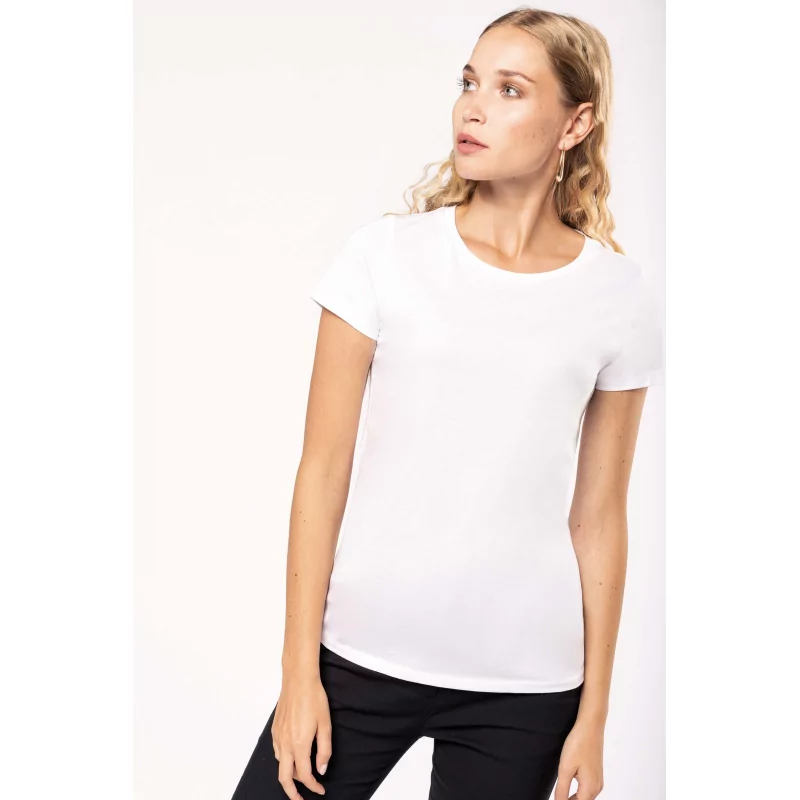 T-shirt Supima® col rond manches courtes femme