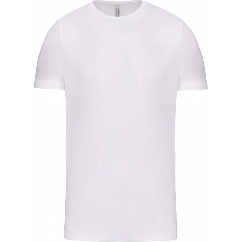 T-shirt col rond manches courtes homme Elasthanne