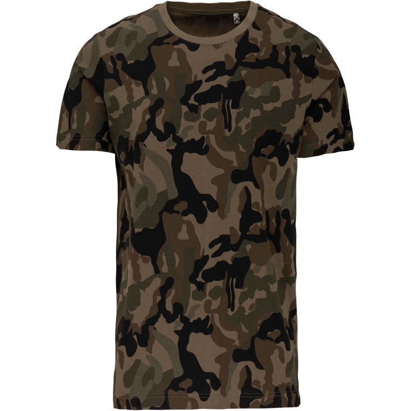T-shirt camo manches courtes homme