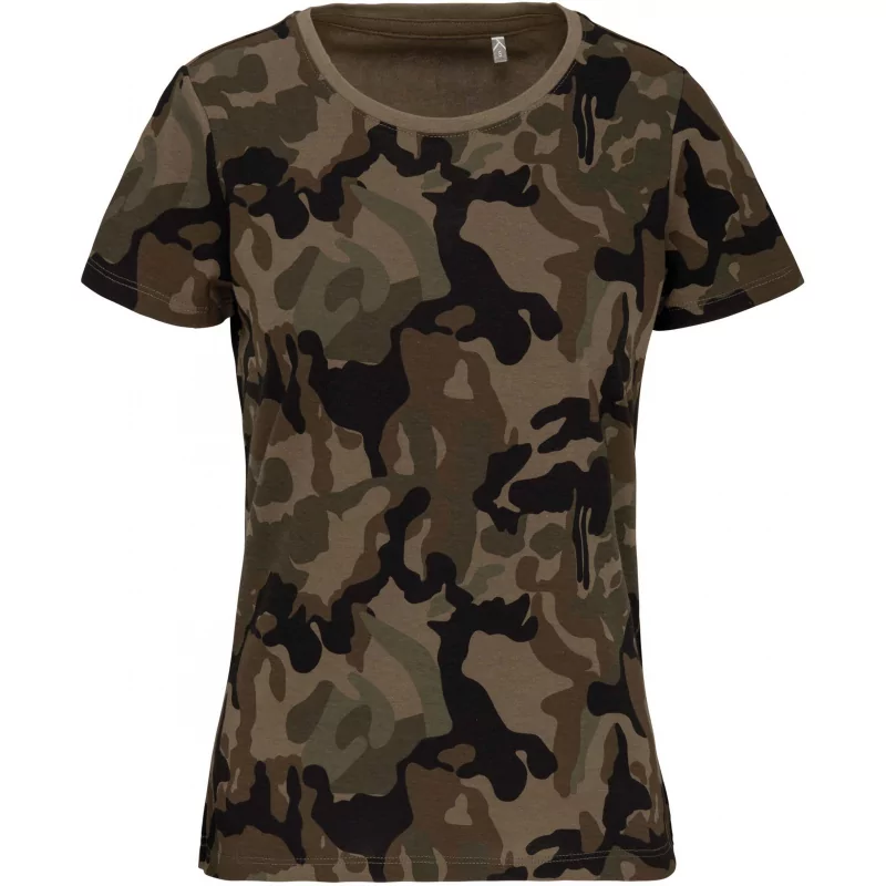 T-shirt camo manches courtes femme