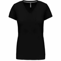 T-shirt col V manches courtes femme