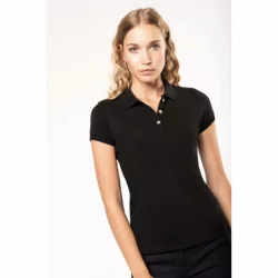 Polo Supima® manches courtes femme