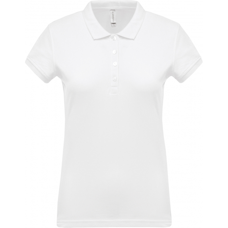 Polo piqué manches courtes femme