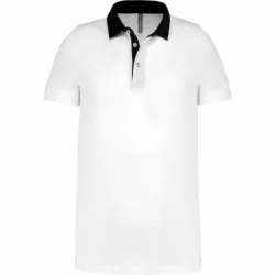 Polo jersey bicolore homme