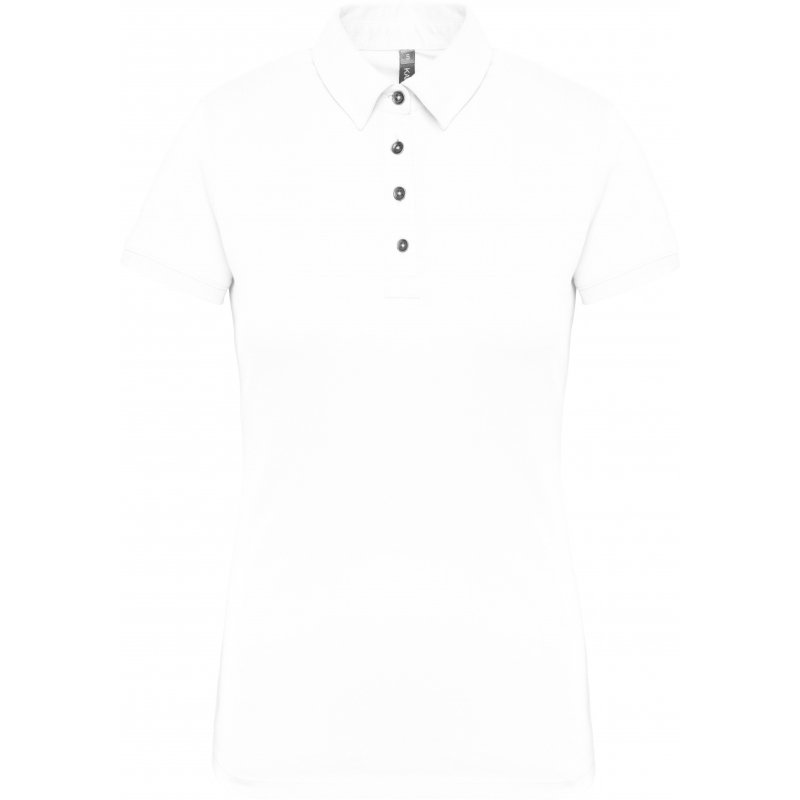 Polo jersey manches courtes femme