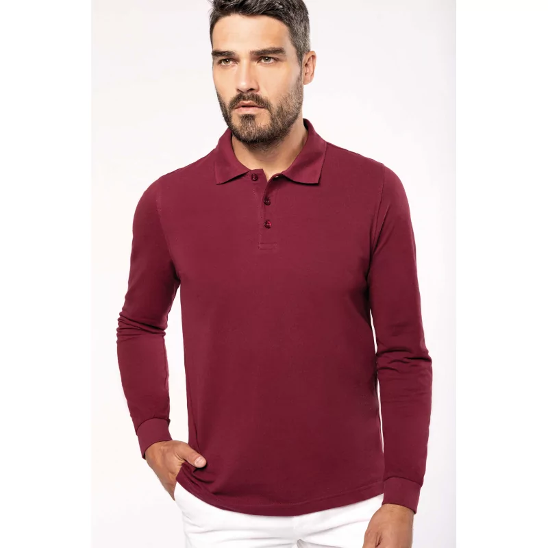 Polo manches longues homme