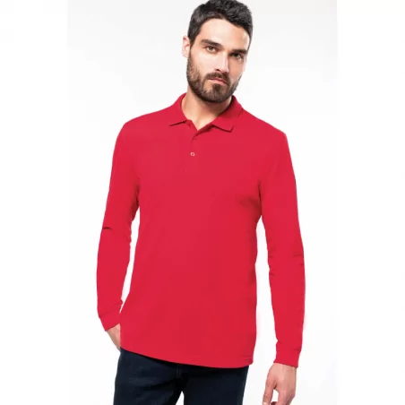 Polo piqué manches longues...