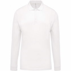 Polo piqué manches longues homme