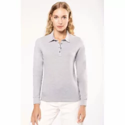 Polo jersey manches longues femme