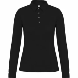 Polo jersey manches longues femme