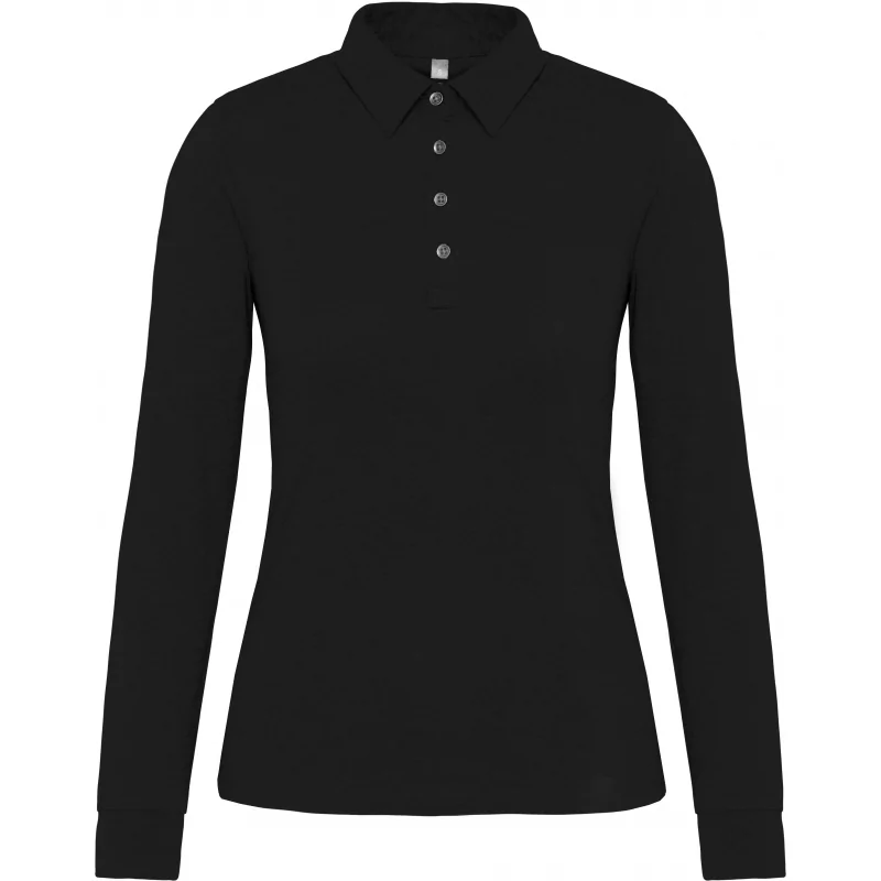 Polo jersey manches longues femme