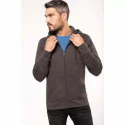 Sweat-shirt à capuche écoresponsable à fermeture éclair homme