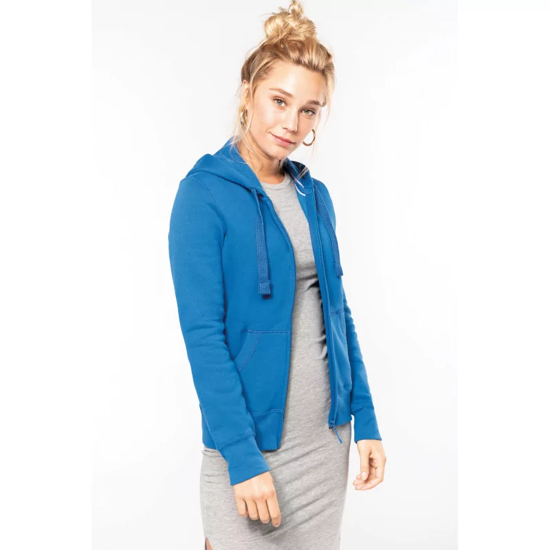 Sweat-shirt zippé capuche femme