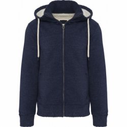 Veste vintage molleton doublée sherpa homme