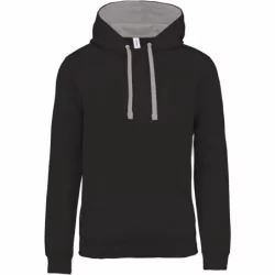 Sweat-shirt capuche contrastée homme