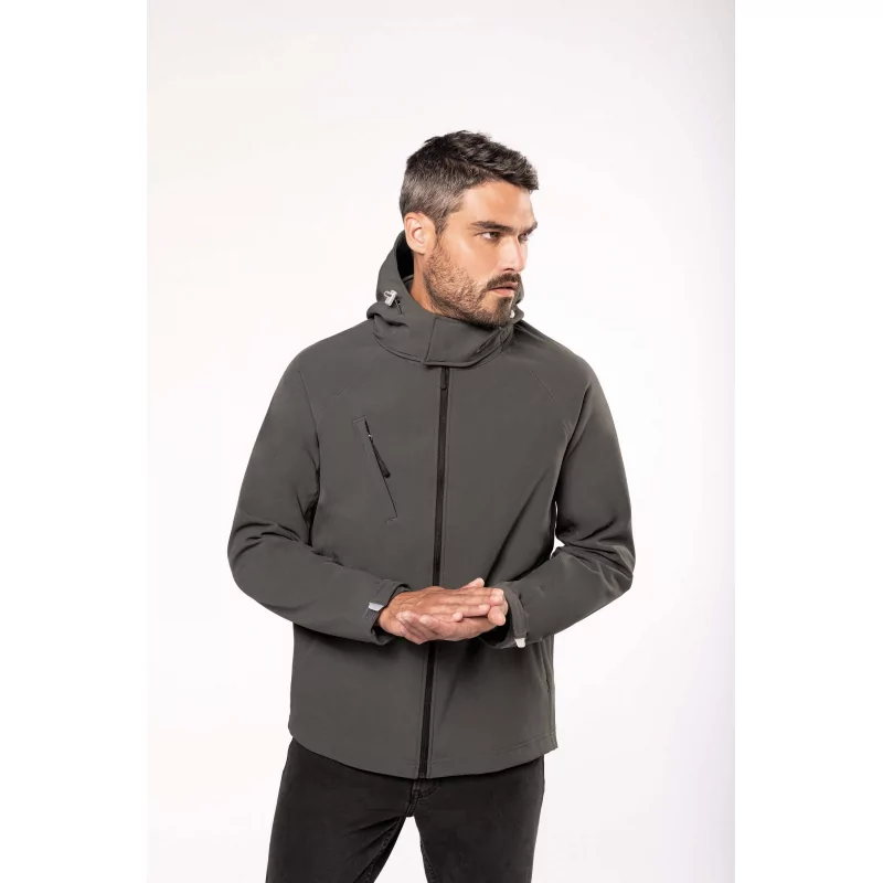 Veste softshell à capuche amovible