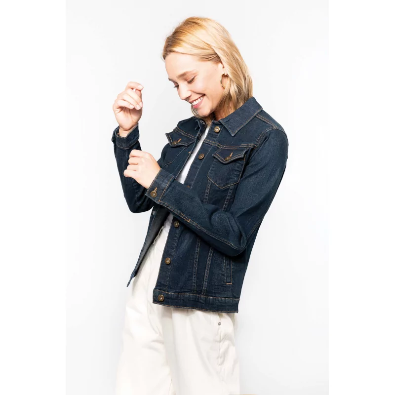 Blouson denim non doublé femme