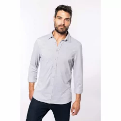 Chemise maille piquée manches longues