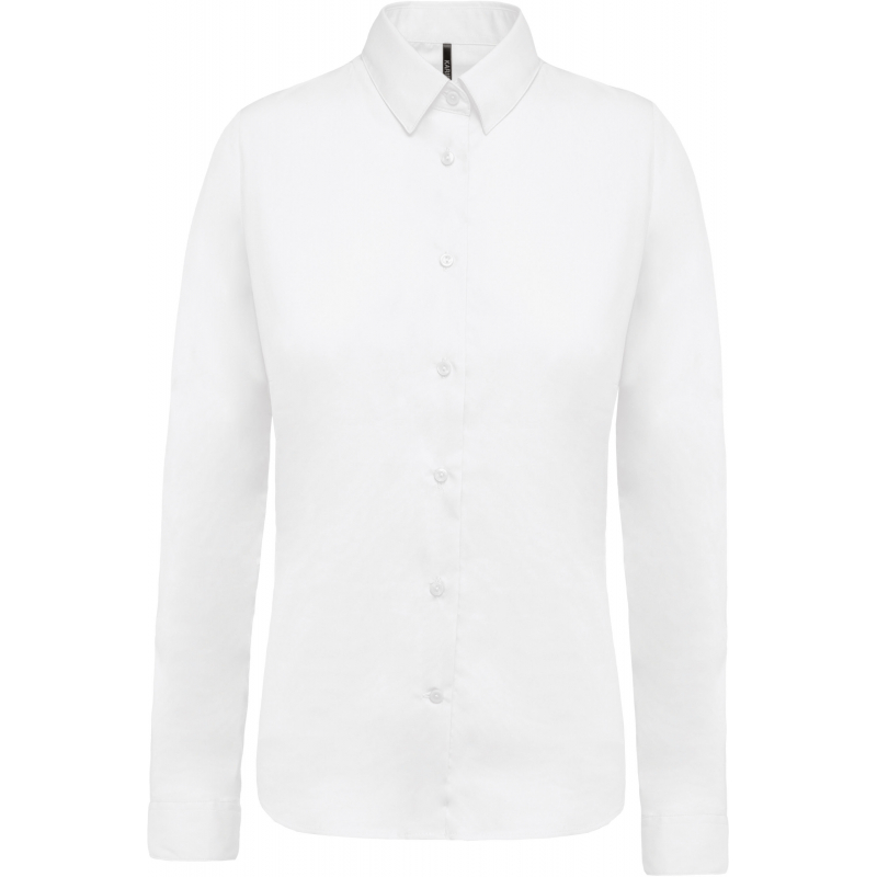 Chemise popeline manches longues femme