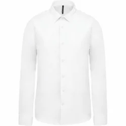 Chemise popeline manches longues homme