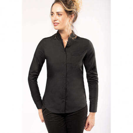 Chemise col mao manches...