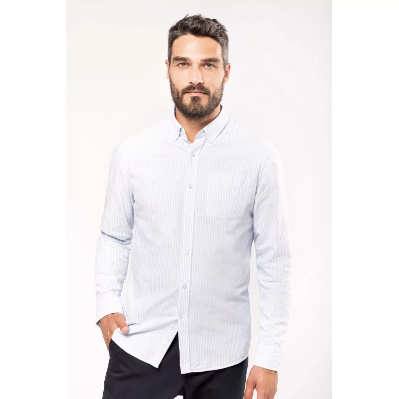 Chemise oxford lavée manches longues