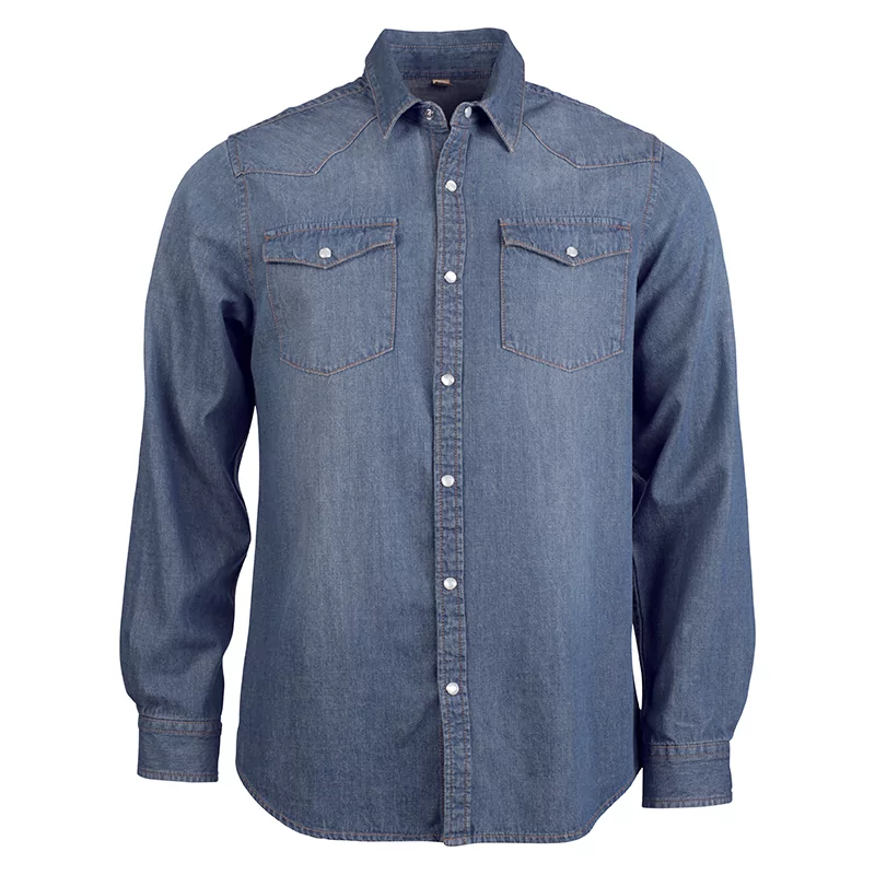 Chemise denim manches longues