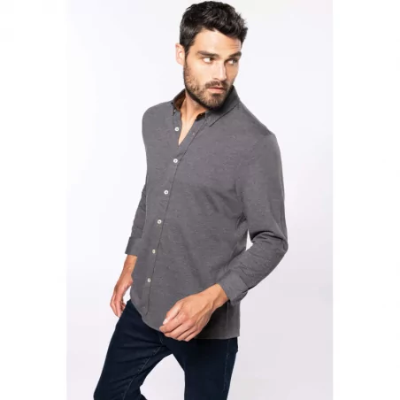 Chemise jacquard manches...