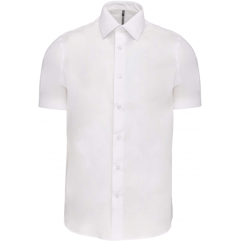 Chemise coton / élasthanne manches courtes
