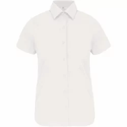 Chemise coton / élasthanne manches courtes femme