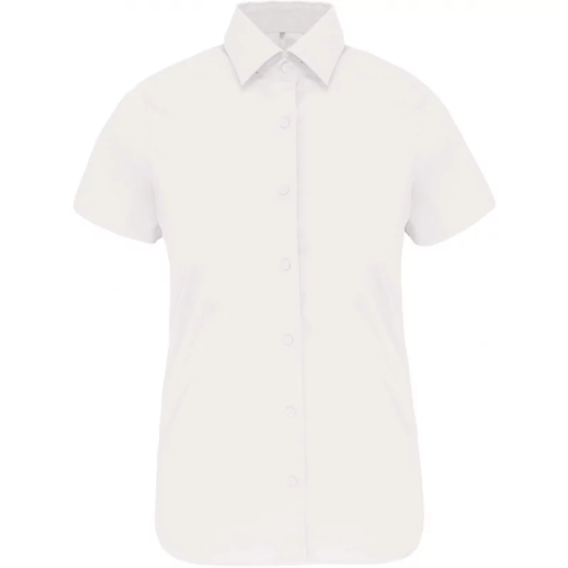 Chemise coton / élasthanne manches courtes femme