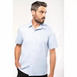 Chemise popeline manches courtes