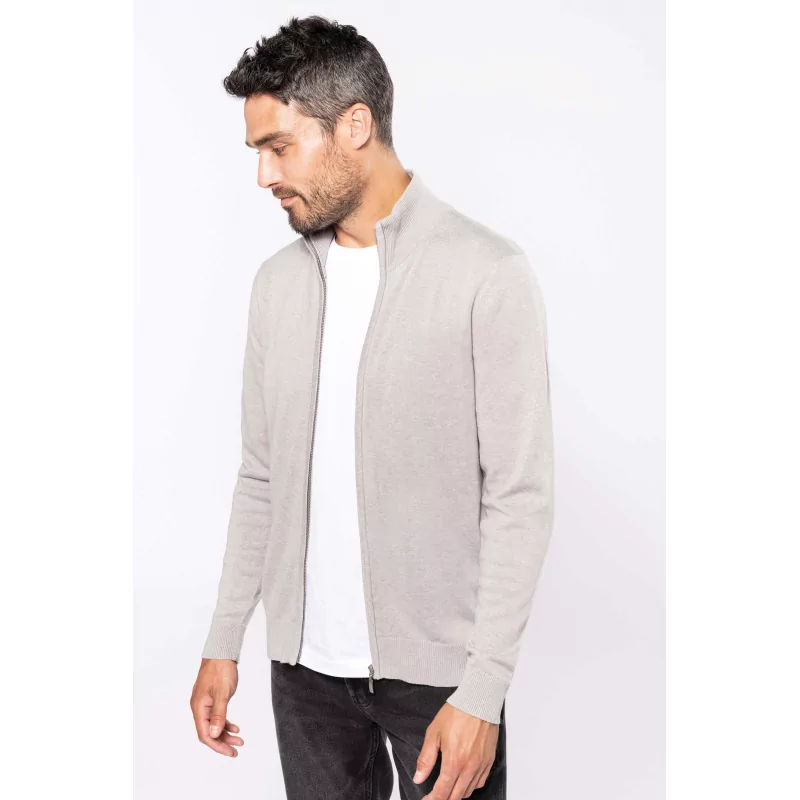 Cardigan zippé homme