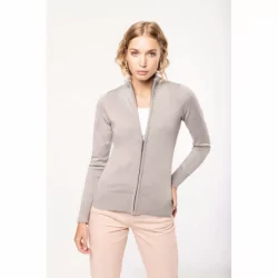 Cardigan zippé femme