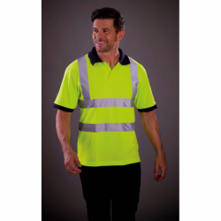 POLO MANCHES COURTES HAUTE VISIBILITÉ