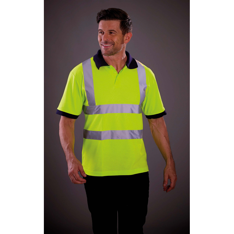 POLO MANCHES COURTES HAUTE VISIBILITÉ
