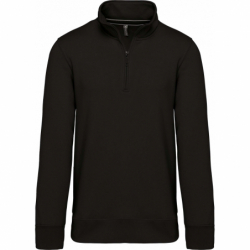 Sweat-shirt col zippé finition