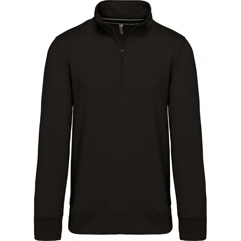 Sweat-shirt col zippé finition