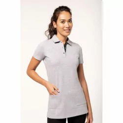 Polo long manches courtes femme