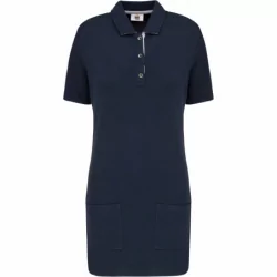 Polo long manches courtes femme