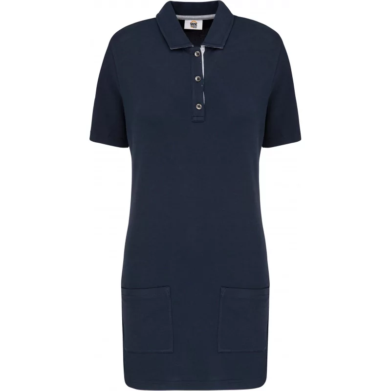 Polo long manches courtes femme