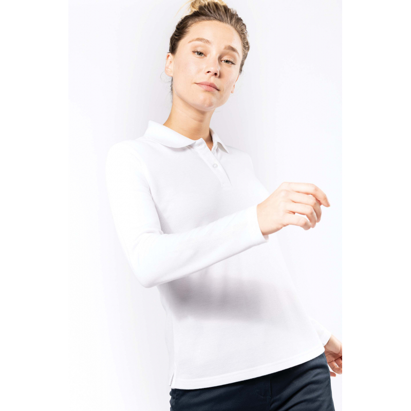 Polo manches longues femme workwear