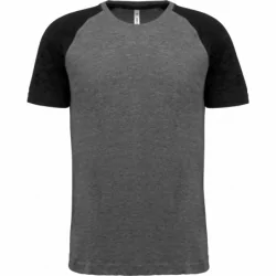 T-shirt triblend bicolore sport manches courtes unisexe