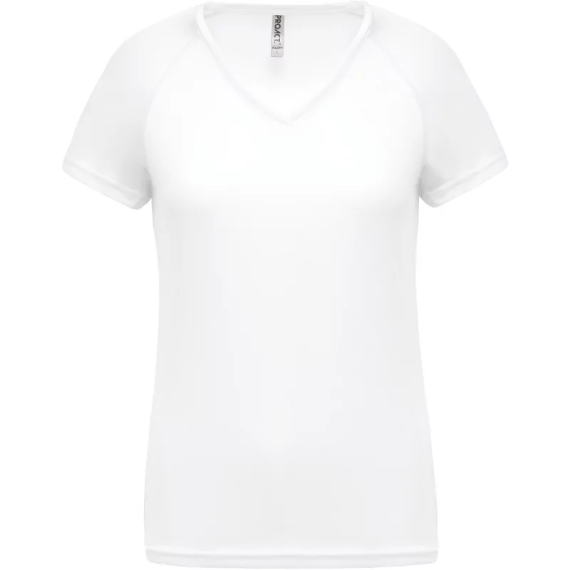 T-shirt de sport manches courtes col v femme