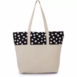 Sac shopping motif pois