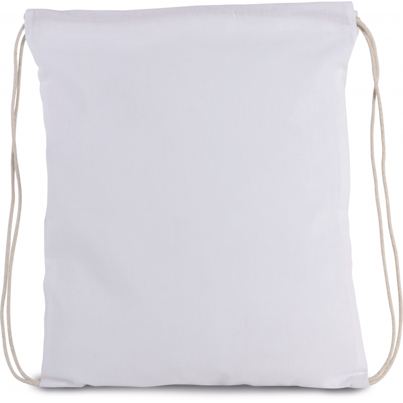 Petit sac à dos en coton bio avec cordelettes