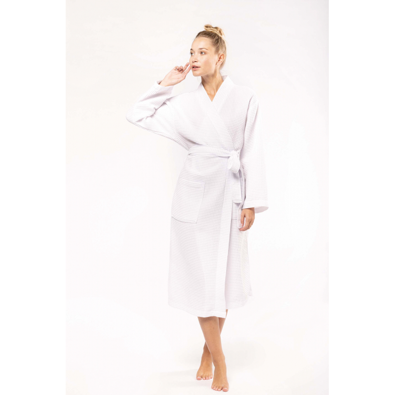Peignoir kimono nid d'abeille