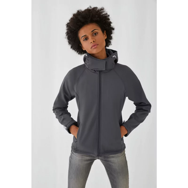 VESTE SOFTSHELL CAPUCHE FEMME